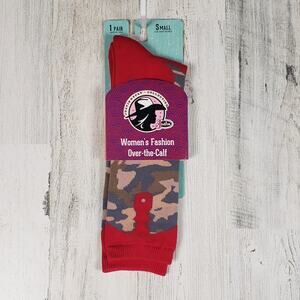 NWT Justin Boots Fashion Cushioned Sole Over The Calf Socks Women's Size Small